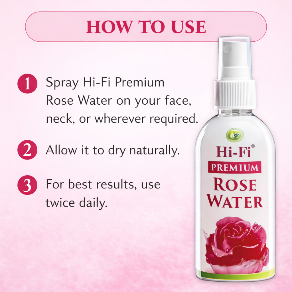 Hi-Fi Premium Rose Water Spray 100ml MRP-50/- (Pack of 3) - Image 3