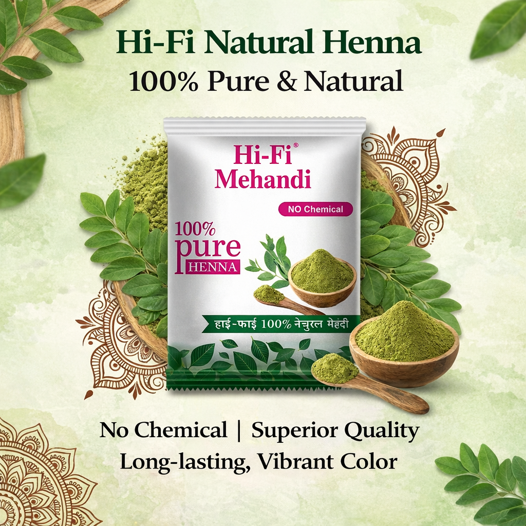 Hi-Fi Natural Mehandi 500gm MRP 199/- - Image 2