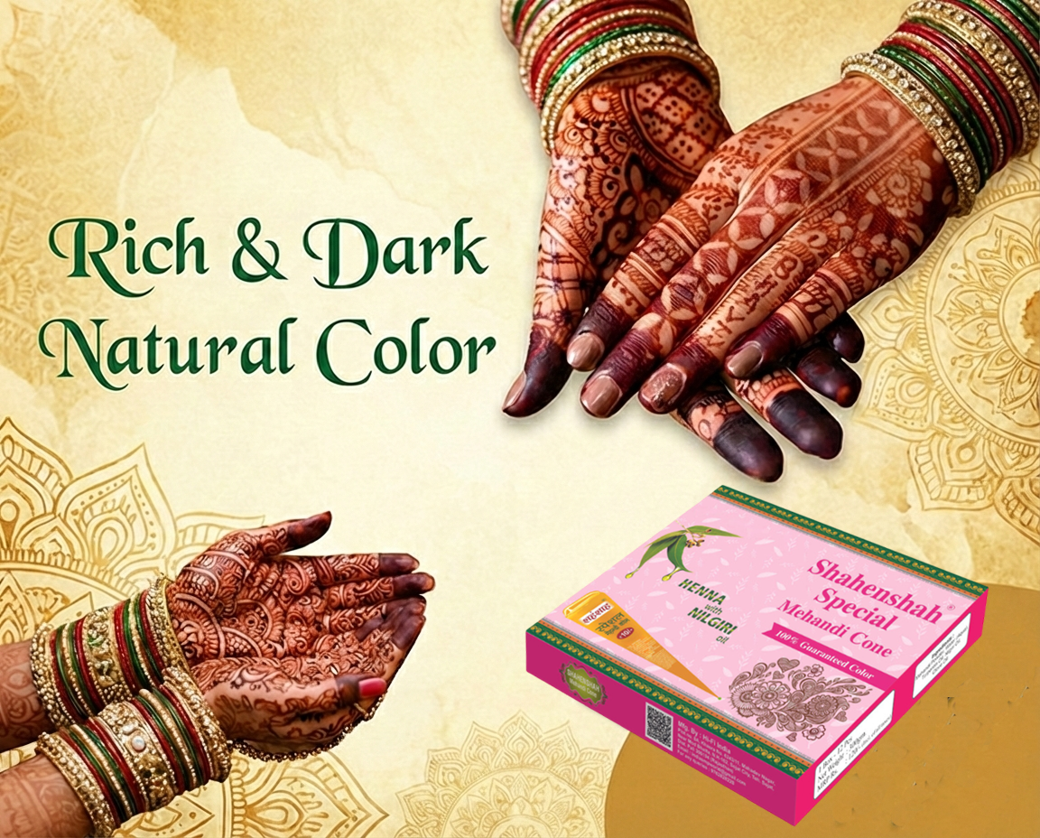 Shahenshah Golden Mehandi Cone MRP 10/- (Pack of 12) - Image 3