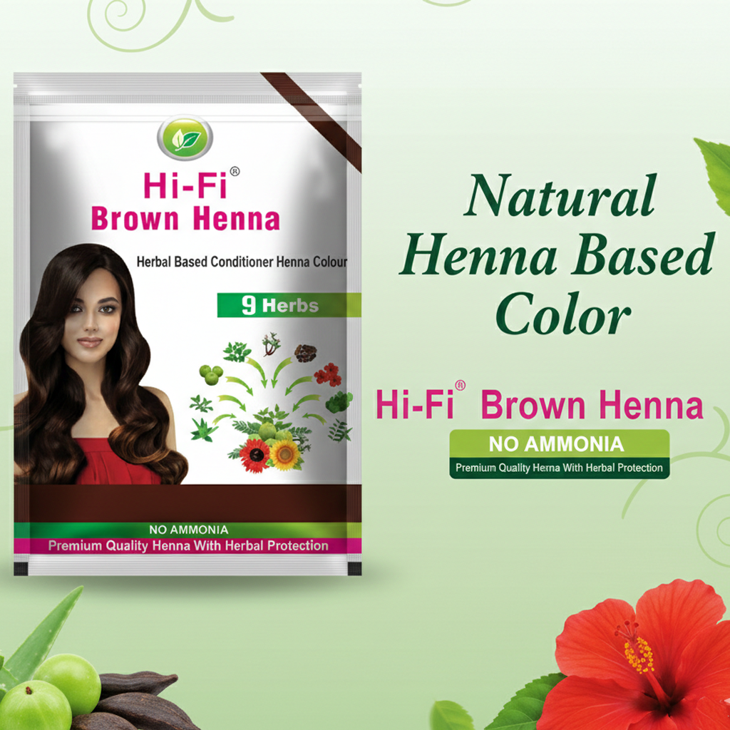 Hi-Fi Brown Henna 45gm MRP 50/- (Pack of 3) - Image 3