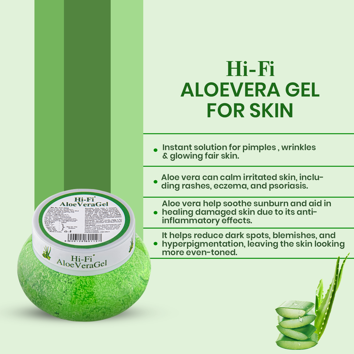 Hi-Fi Aloe Vera Gel 125 gm MRP-120/- - Image 3