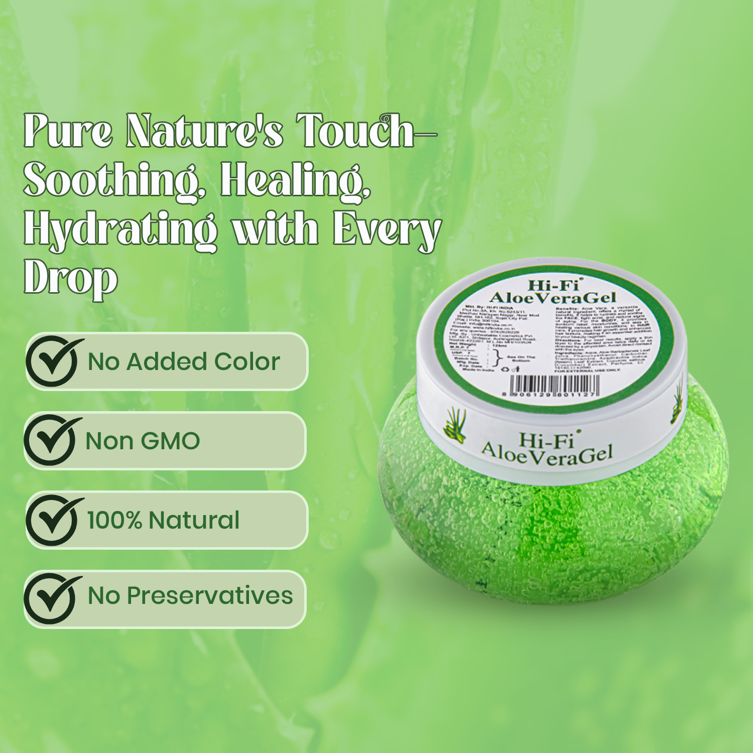 Hi-Fi Aloe Vera Gel 125 gm MRP-120/- - Image 2