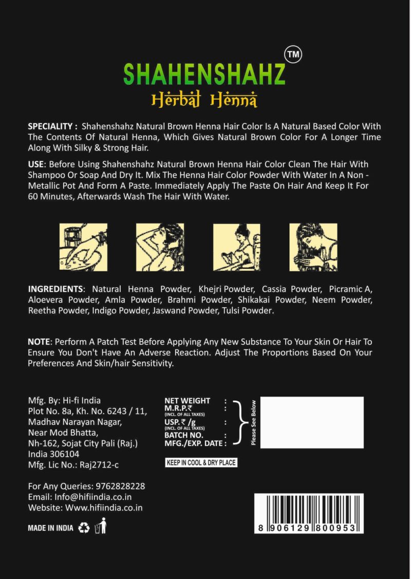 Shahenshahz Herbal Henna (Pack of 3) 300gm MRP-150/- - Image 2